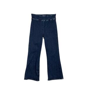Frame Jeans Womens 2 Denim Jet Set Crop Mini Boot Cut Pull On Extended High Rise